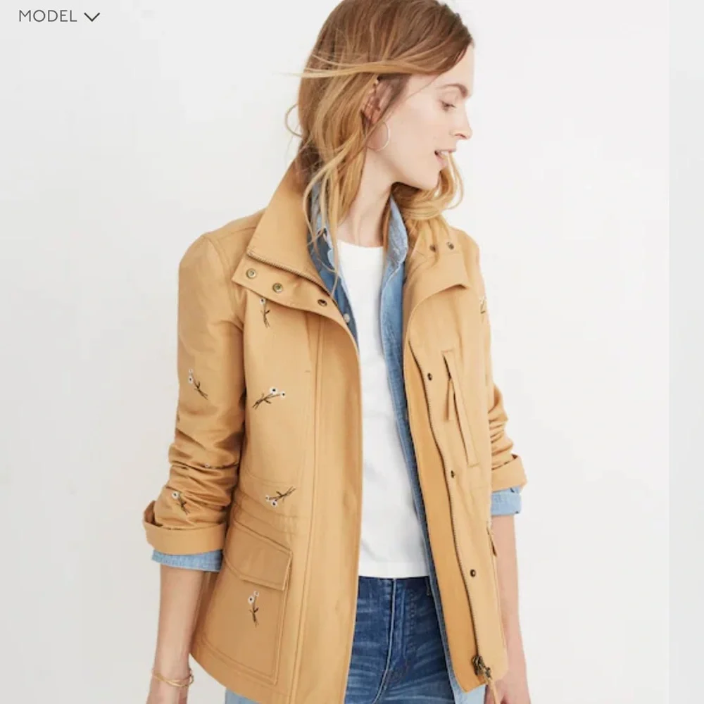 Madewell Embroidered Daisy Passage Utility Jacket - Picture 5 of 5